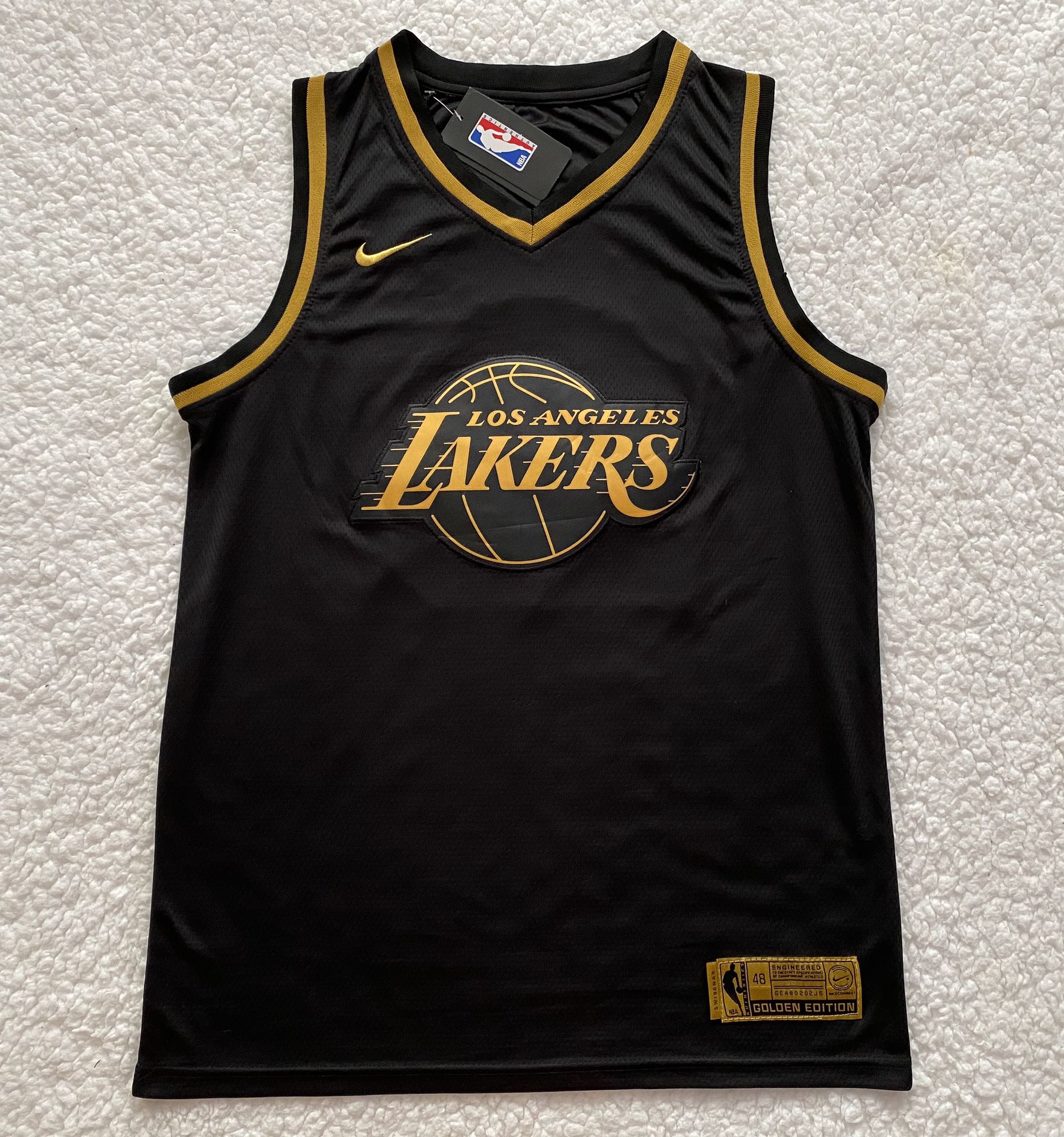 LeBron James Los Angeles Lakers NBA Jersey - Brand New - Never Used - Men’s - Nike Golden Edition Black Basketball Jersey - Size M and L