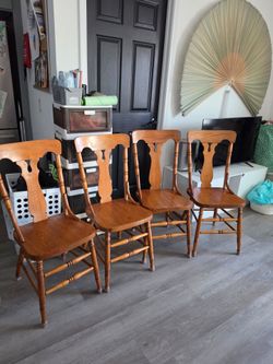 4 Wood Chairs On Sale