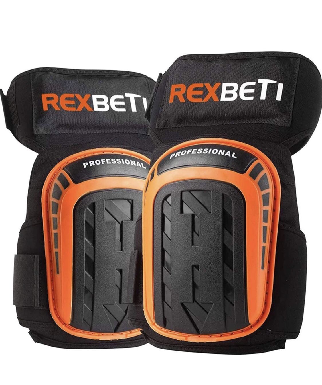 REXBETI Knee Pads for Work, Construction Gel Knee Pads Tools, Heavy Duty Comfortable Anti-slip Foam Knee Pads for Cleaning Flooring and Garden, Strong
