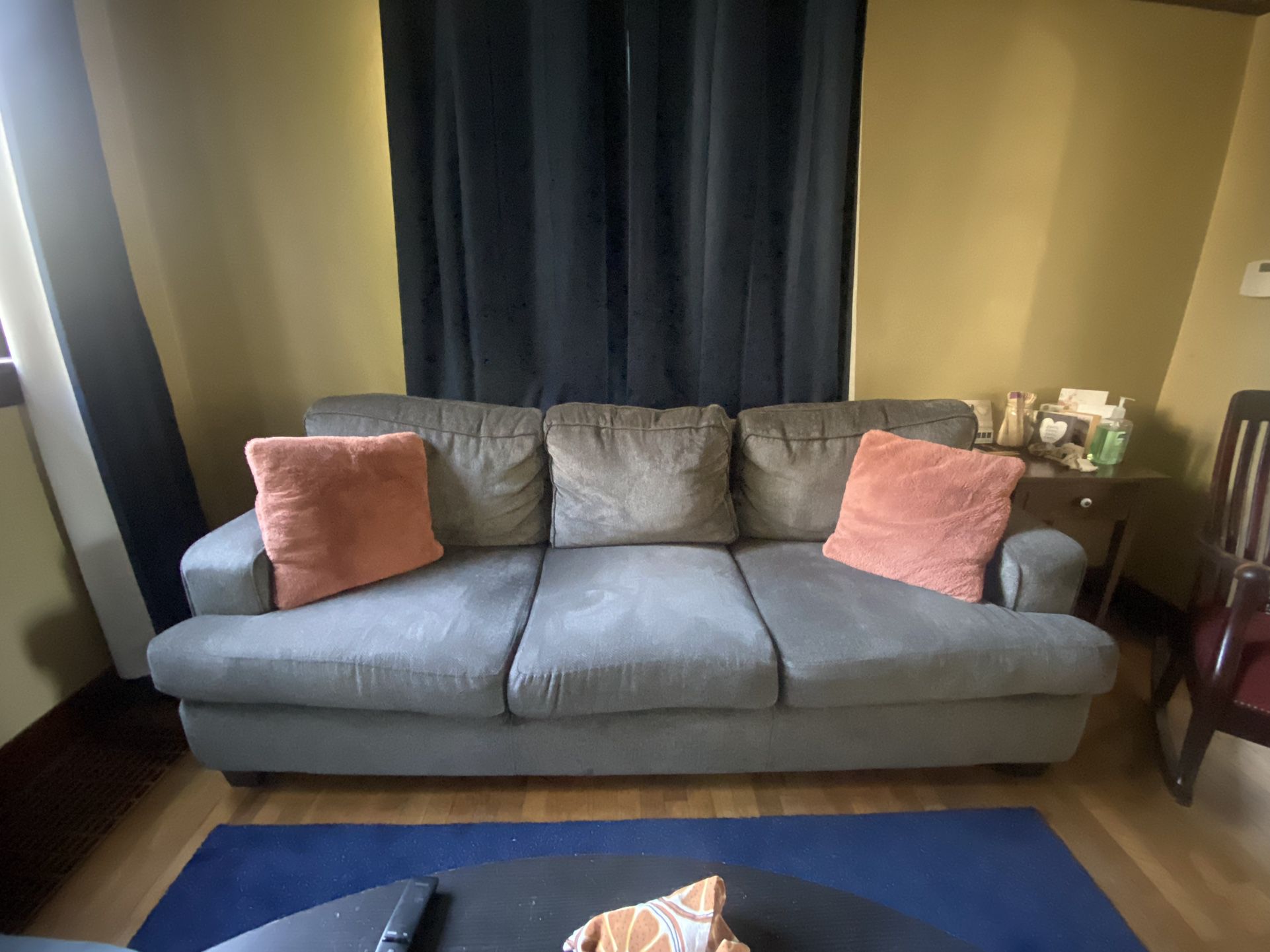 COMFY GRAY COUCH 