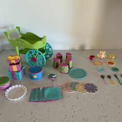 American Girl Welliewishers Cart And Treats & Tea For Two Sets