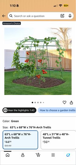 New garden arch for trellis for climbing plants