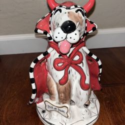 Blue Sky Heather Goldminc Halloween-themed Rufus Devil dog tealite Candle Holder.