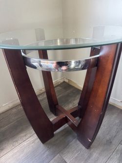Glass side table