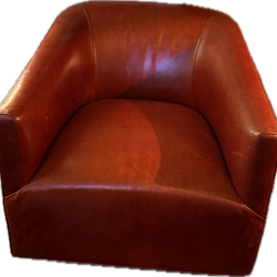 Mitchell Gold leather swivel chair