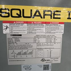 Square D EX225T3H 225 KVA 3-Phase Transformer