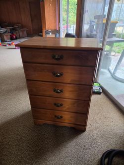 Solid wood dresser