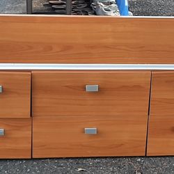 Used Brown Dresser, Once Part Of Twin Bed 