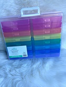 Simply Tidy Rainbow 16-Case Photo & Craft Keeper