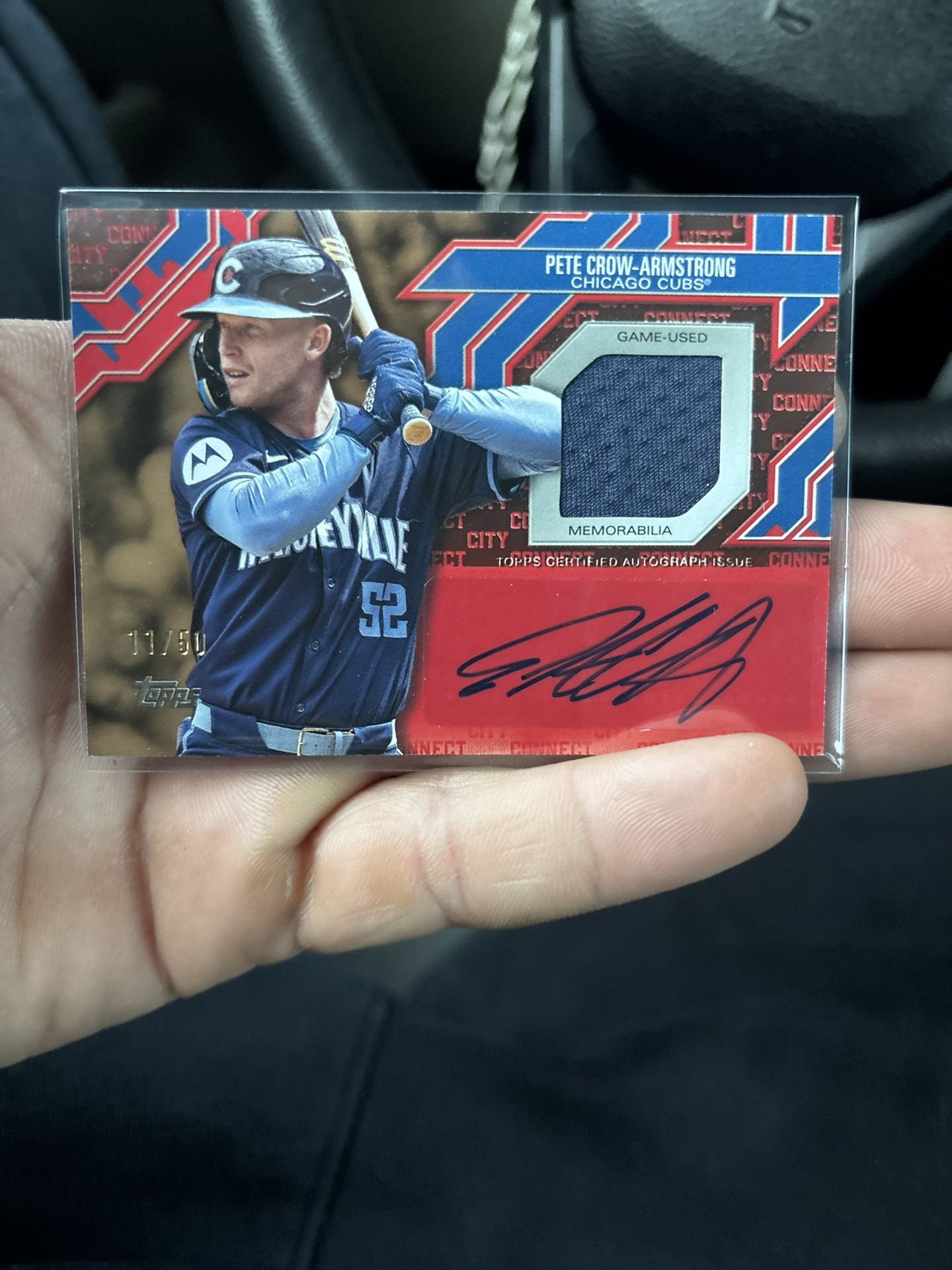 Topps 2025 Series 2-Pete Crow-Armstrong 11/50 -Relic Autograph Card