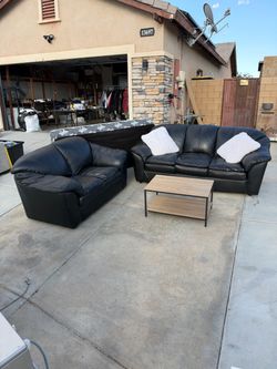 Ashley Furniture - Genuine Leather Couch Set