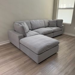 New Grey Sofa Cloud Couch Sectional