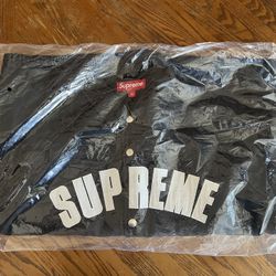 Supreme Arc Denim Coaches Jacket (SS25) Black Size Large