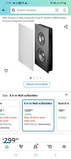 OSD Trimless in Wall Subwoofer SL800