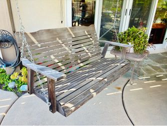 Teak patio swing