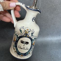 Handmade Deruta Olive Oil Bottle