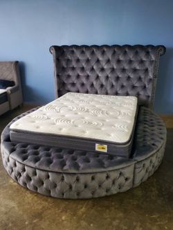 Custom tufted bed any size any color no money down no credit need 0% interest