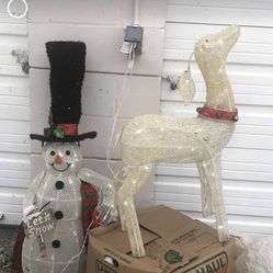 $50 For Both Or $30 Each Snowman And Deer 