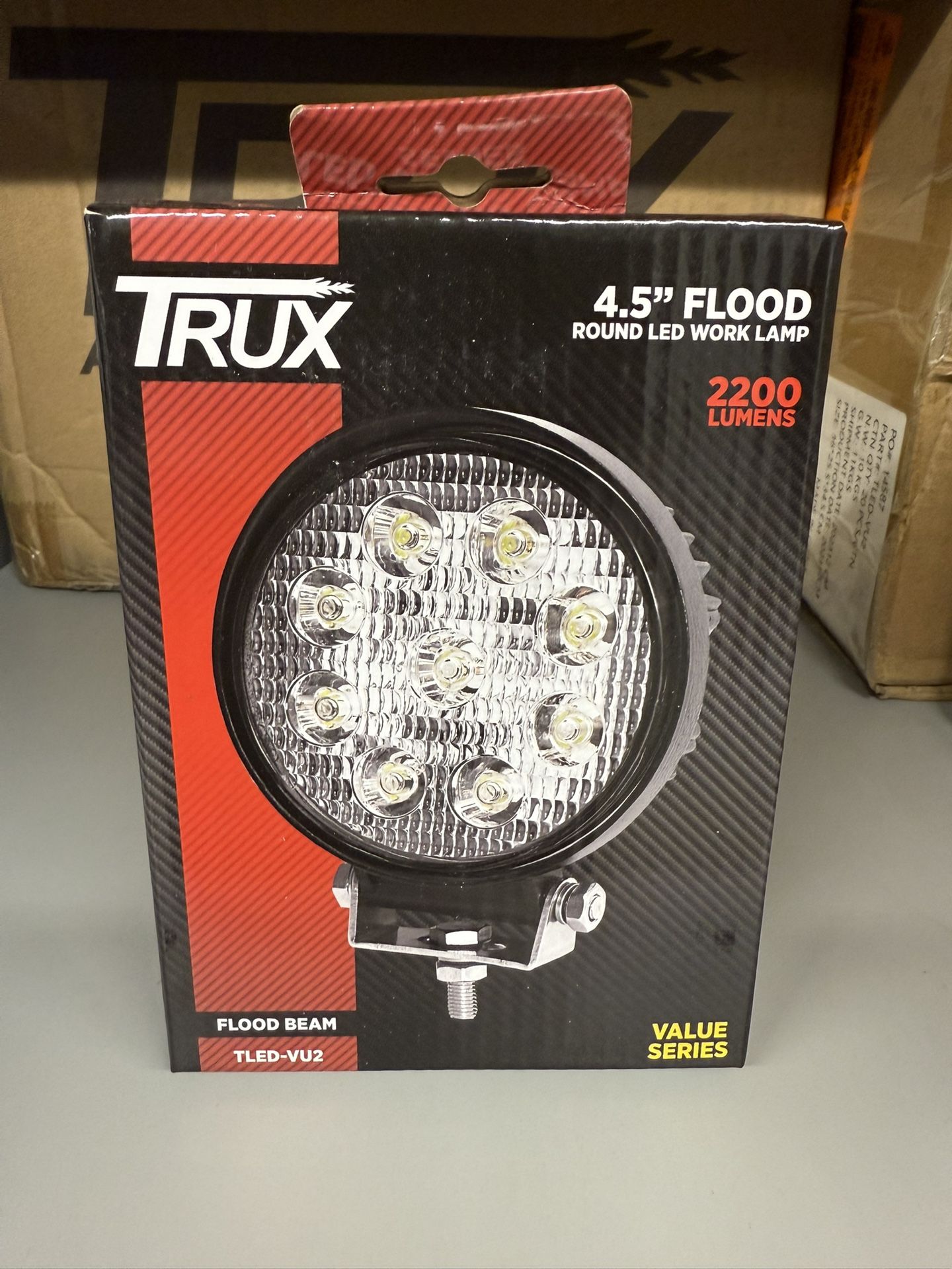 box of 20 4.5in round floodlights 2200 lumen tled-vu2