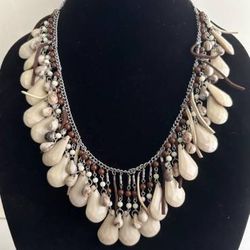 Vintage Fringe Fashion Costume Jewelry Necklace
