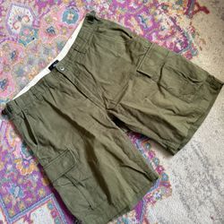 Obey Green Cargo Shorts Size 31