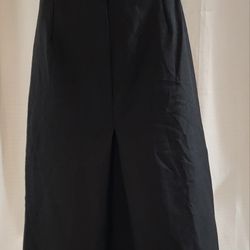 Vintage Haberdasbery A-line Pleated Front Black Skirt Plus Size 20w