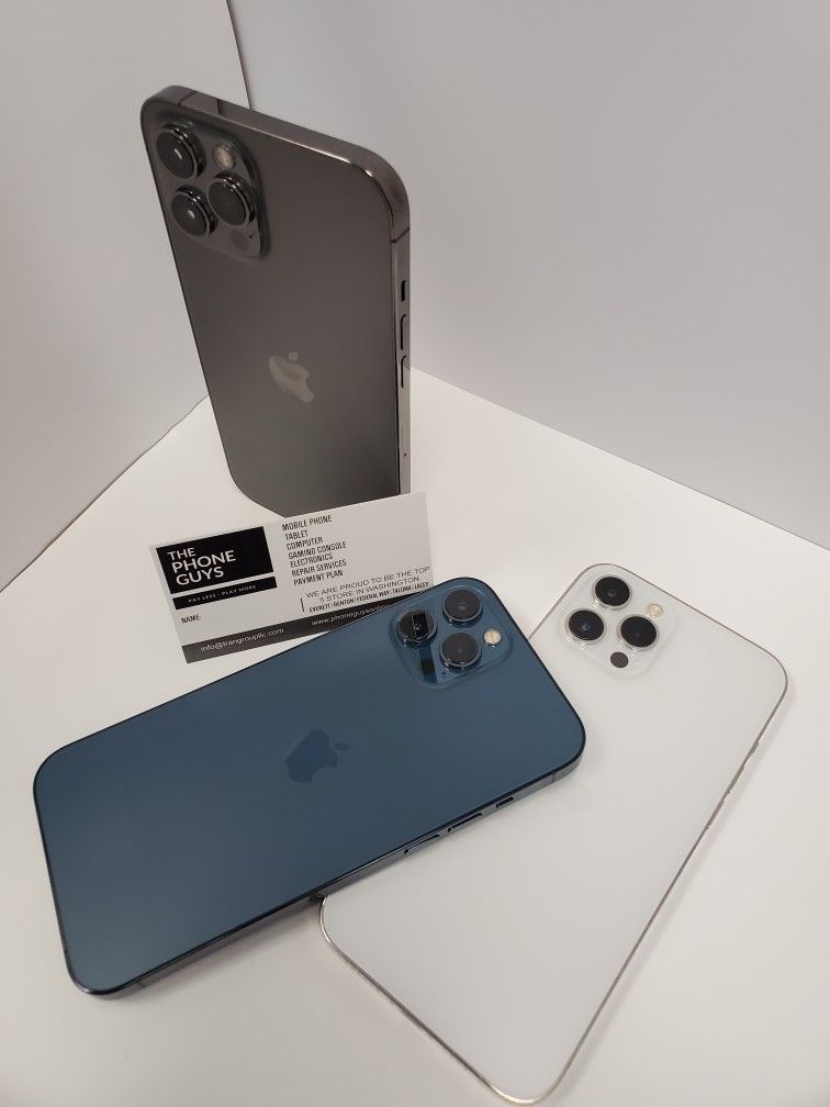 Apple IPhone 12 Pro Max Unlocked For All Carriers - 90 Days Warranty - $1 Down - NO CREDIT Needed