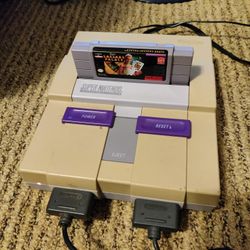 Super Nintendo Sns-001 Original Console Working 
