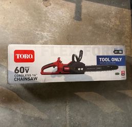 NEW Toro 60V 16” Chainsaw – TOOL ONLY / NO BATTERY