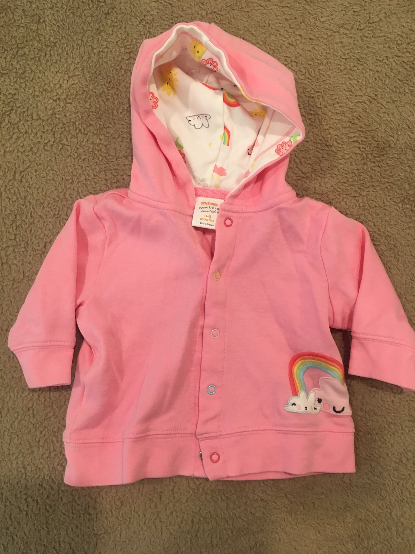 Rainbow button up sweater