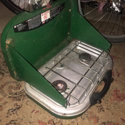 Coleman two-burner propane camping stove,