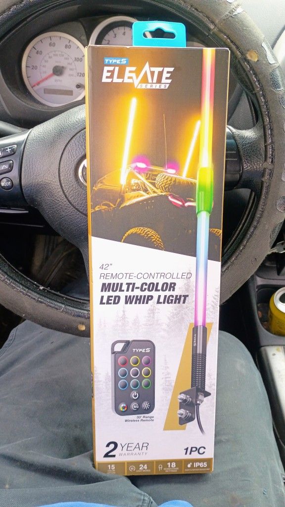 Type S Elevate Series 42" Remote-Controlled Multi-Color LED Whip Light