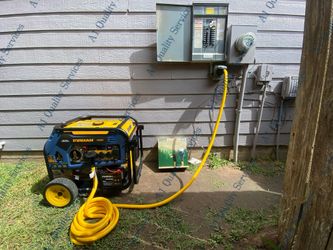 50 amp generator inlet to power your whole with a portable generator. Works with 30 amp generator plug as well WITH ADAPTER.