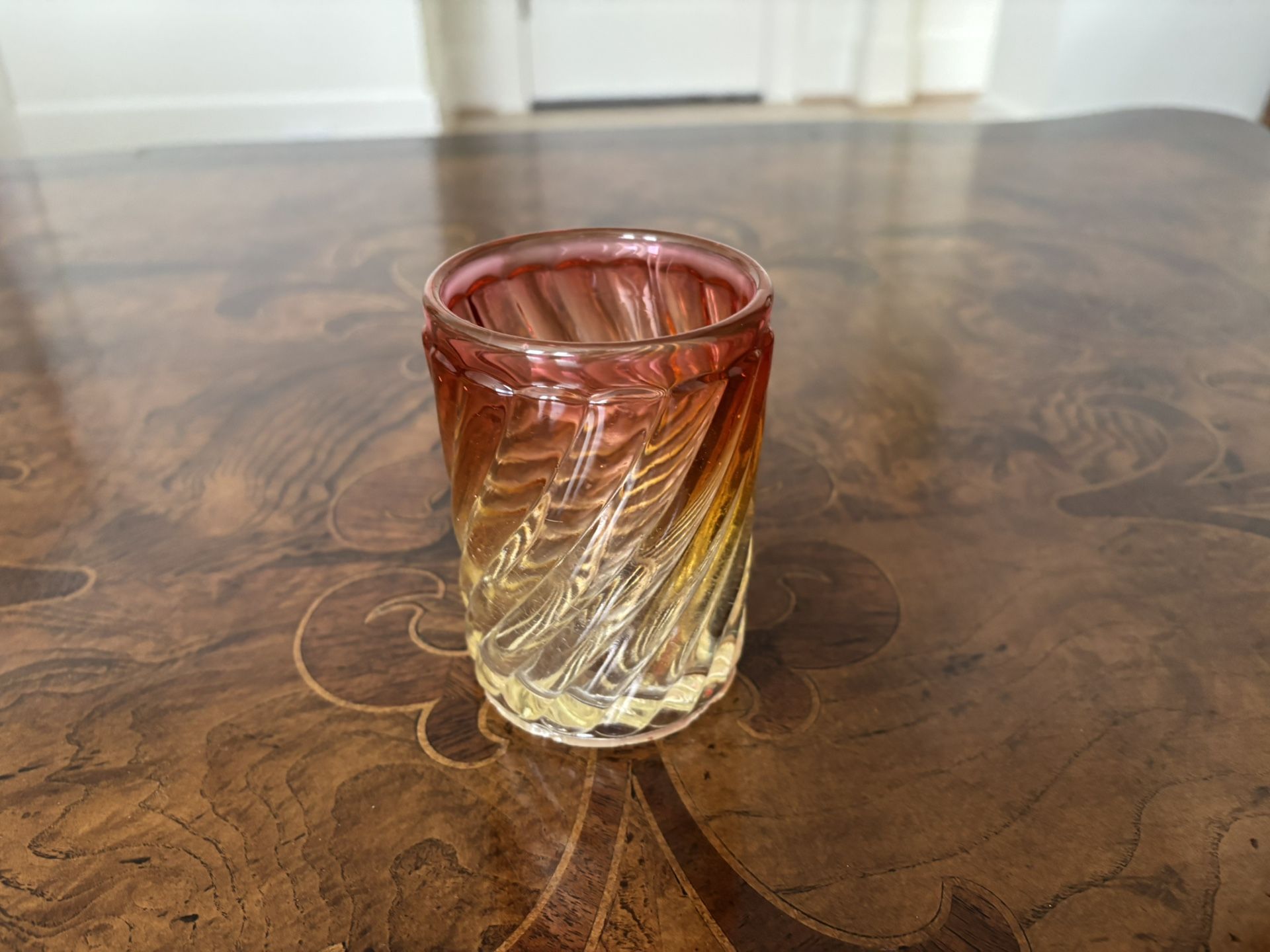 Antique Baccarat Rose Tiente Glass