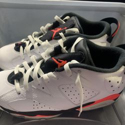 Jordan 6 Retro Low Infrared Black White Size 11