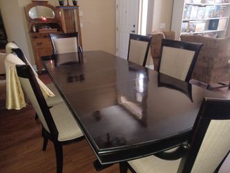 Solid Wood Dining table and 6 chairs