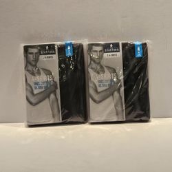 4 Mens Stafford A-Undershirts  Medium / Black