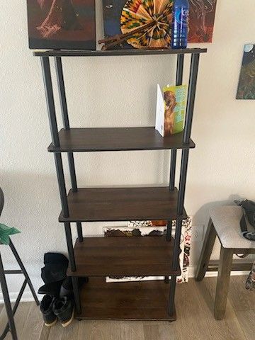 Brown And Black Shoe Rack