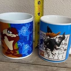 Vintage Warner Bros Daffy Duck Taz Mug Set Just $10