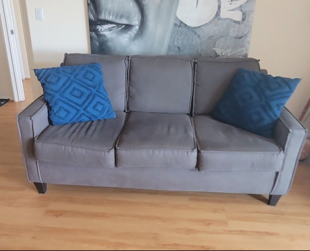 Modern Gray Sofa - Excellent Condition