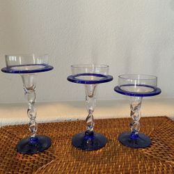 Pillar Candle Holders, Set Of 3