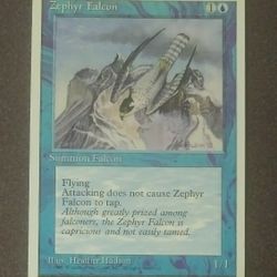 1995 MTG Zephyr Falcon Summon Falcon Flying Heather Hudson Vintage Magic The Gathering Card Game Wizards Of The Coast Collectible