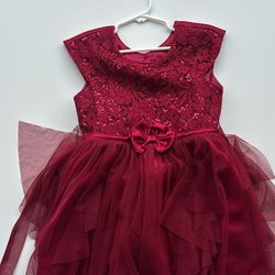 Red Girls Size 6 Satin, Tulle , Lace Dress – Extra Comfy