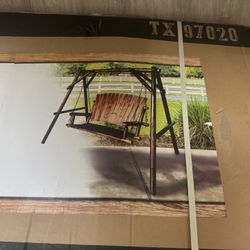 Brand New In The Box Outdoor Wooden Swing