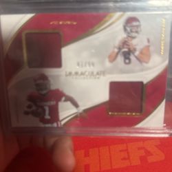 2019 Panini Baker Mayfield, Kyle Murray, Immaculate Collection Patch Oklahoma Number 81 Out Of 99
