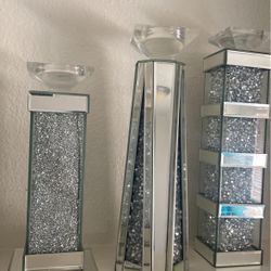 3 Silver Center Pieces