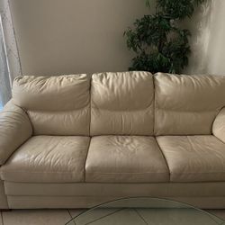 White Leather Couch