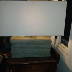 VINTAGE  Brutalist  " Stacked  Slab"  Lamp MCM  Architectual statement