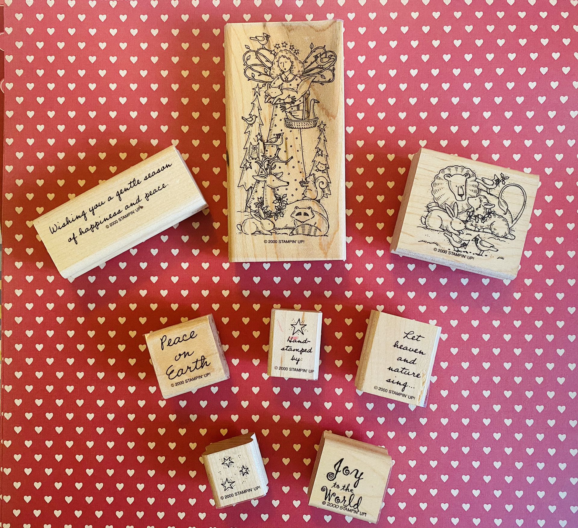 Retired Stampin up! Christmas Stamps 8pc
