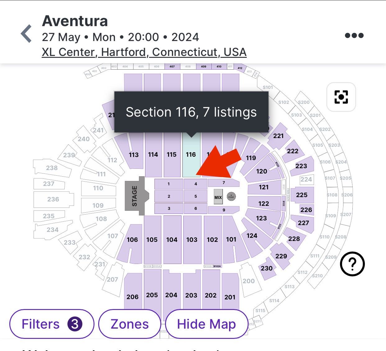 Aventura Tickets XL Center Memorial Day 5/27 Amazing Seats!